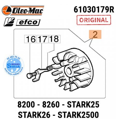Volante Magnético Original 8200 8260 STARK 25 STARK 26 STARK 2500 090202
