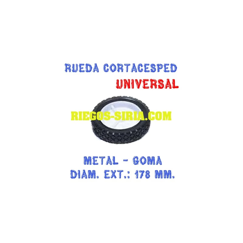 Rueda Metal Universal Cortacesped 178 mm. 110232