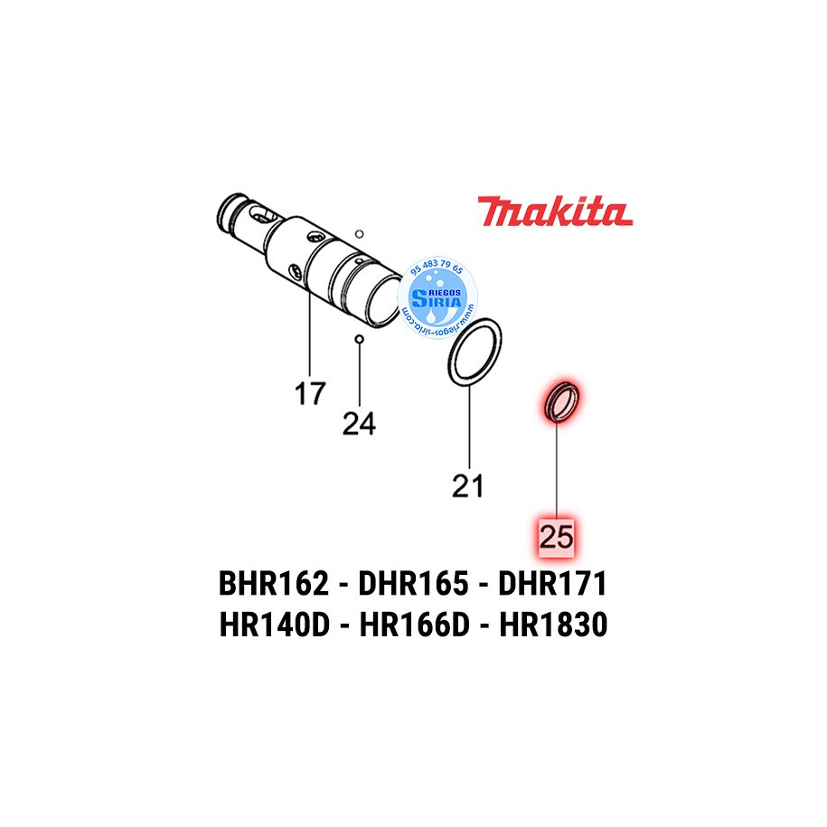 Anillo 13 Original BHR162 DHR162 DHR164 DHR165 DHR171 HR140D HR166D HR1830 HR1830F 213183-9