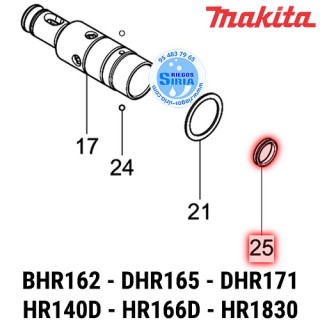 Anillo 13 Original BHR162 DHR162 DHR164 DHR165 DHR171 HR140D HR166D HR1830 HR1830F 213183-9