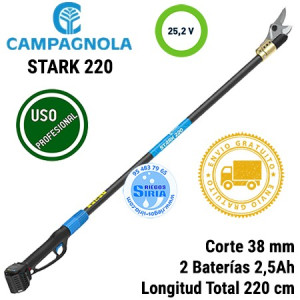 Tijera De Poda 25,2Vmax 38mm 2Bat 2,5Ah 220cm Campagnola STARK 220 LN24.0350