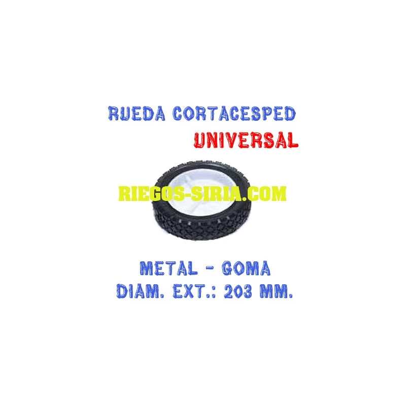 Rueda Metal Universal Cortacesped 203 mm.