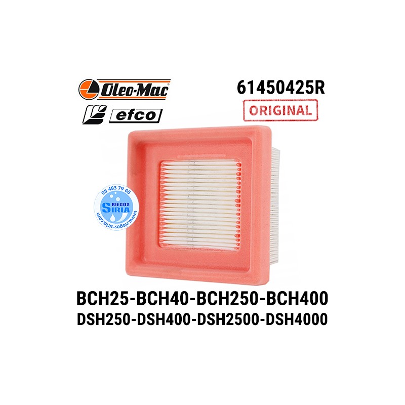 Filtro Aire Original BCH25D BCH25S BCH25T BCH40BP BCH40T BCH400BP BCH400S BCH400T BCH250D BCH250S PPH250 090328