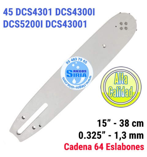 Espada 0.325" 1,3mm 38cm adap 45 DCS4301 DCS4300I DCS5200I DCS43001 120071