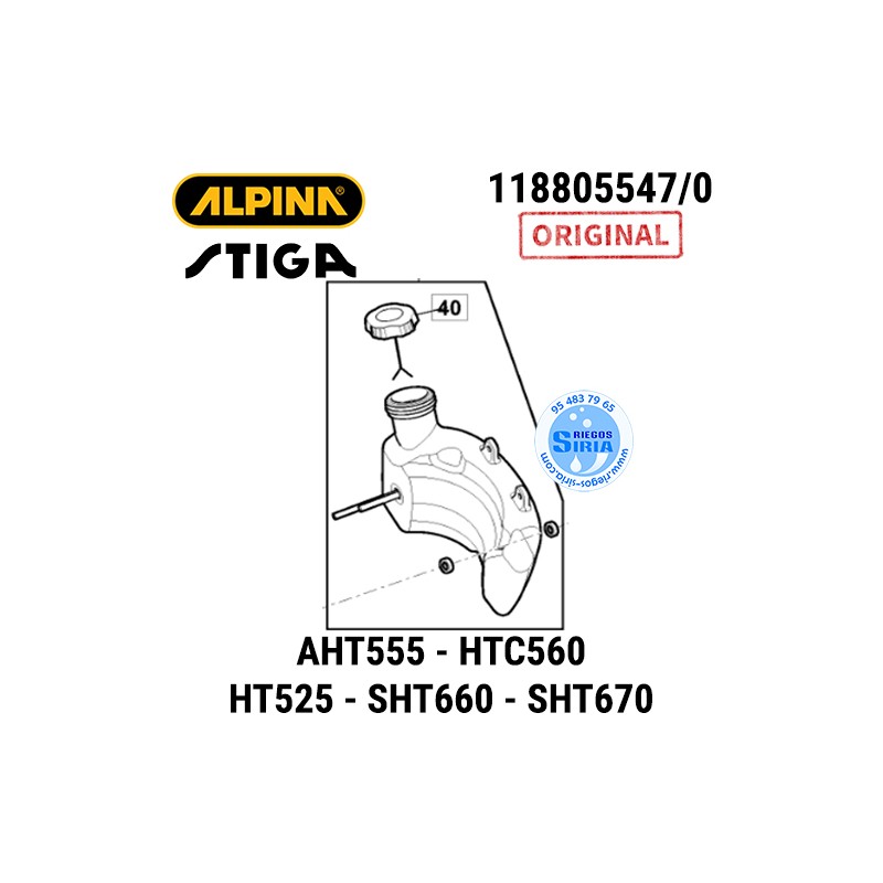 Depósito Original AHT555 HTC560 HT525 SHT660 SHT670 160217
