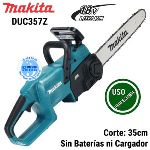 DUC357Z Makita MOTOSIERRA Batería 18V 35cm