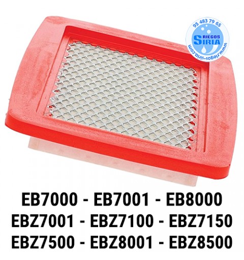 Filtro Aire compatible EB7000 EB7001 EB8000 EBZ7001 EBZ7100 EBZ7150 EBZ7500 EBZ8001 EBZ8500 030647