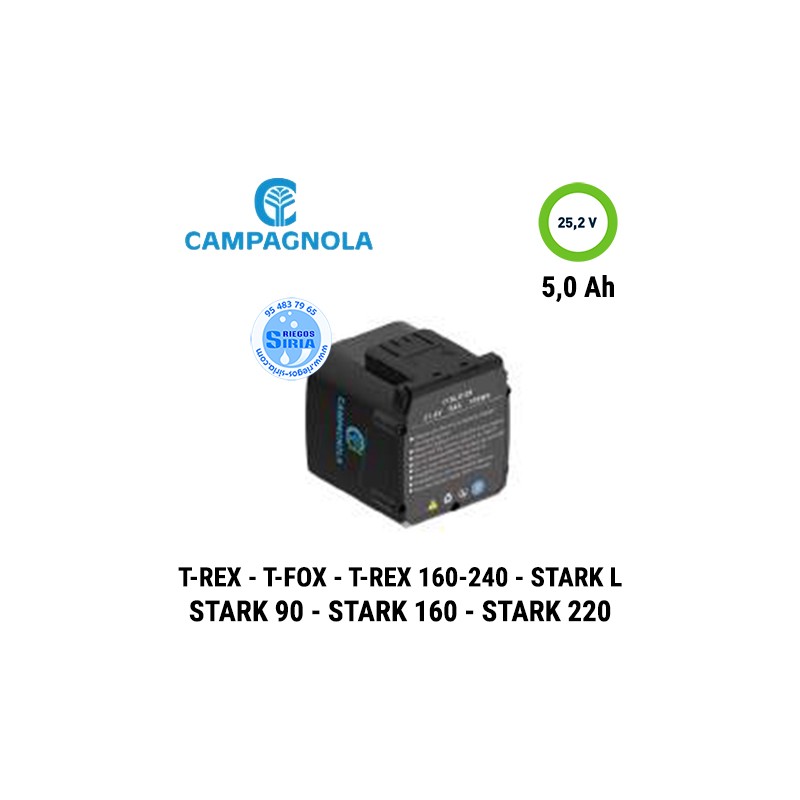 Batería 25,2Vmax 5,0Ah Campagnola T-REX T-FOX STARK L STARK90 STARK160 STARK220 T-REX 160-240 Y136.0109