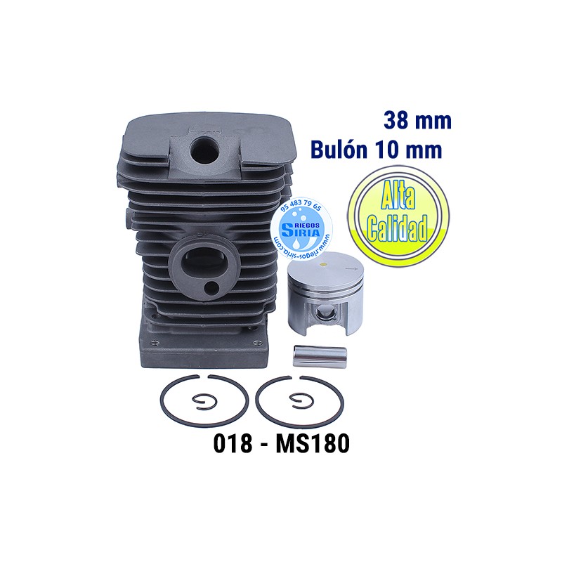 Cilindro Completo compatible 018 MS180 38mm Bulón 10mm 020456