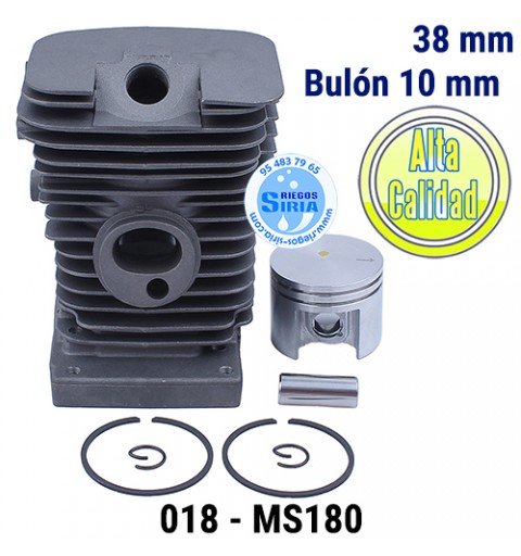 Cilindro Completo compatible 018 MS180 38mm Bulón 10mm 020456