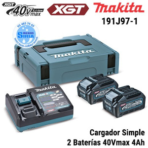 Kit Fuente Alimentación XGT 2Bat 40Vmax 4Ah y Cargador DC40RA 191J97-1