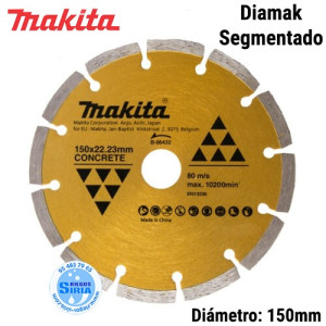 Disco Diamante Makita Diamak Segmentado 150mm B-06432