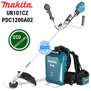 Desbrozadora 40Vmax XGT BL UR101CZ + Batería De Mochila Makita 33,5Ah PDC1200A02 UR101CZ+PDC1200A02