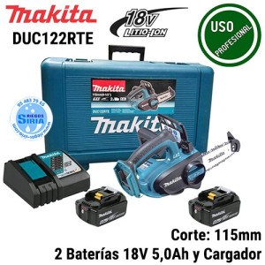 Sierra de Cadena Makita 18V 115mm 5.0Ah DUC122RTE