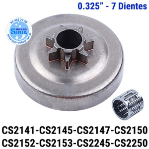 Piñón Cadena 0.325" 7 Dientes compatible 2141 2145 2149 2150 CS2141 CS2145 CS2147 CS2150 CS2152 CS2153 CS2245 CS2250S 120215