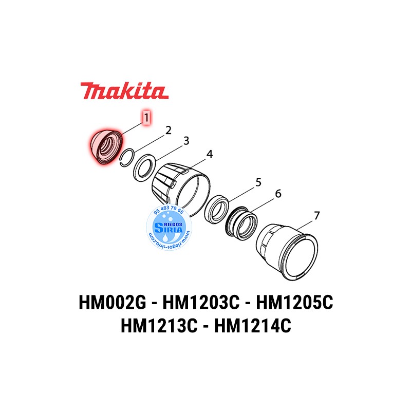 Capuchón Portaherramientas Makita HM002G HM1203C HM1205C HM1213C HM1214C 424165-8