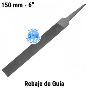 Lima Plana 150mm 6" Rebaje Guía 120016