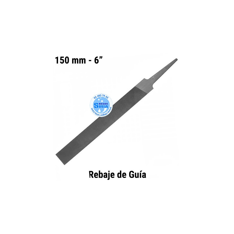 Lima Plana 150mm 6" Rebaje Guía 120016