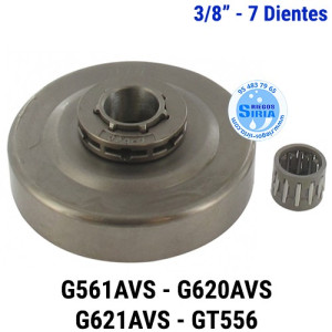 Piñón Cadena 3/8" 7 Dientes Corona Recambiable Compatible G561AVS G620AVS G621AVS GT556 120035