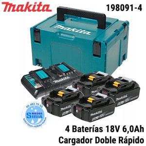 199480-6 OFERTA Pack 2 BATERÍAS 18V 6Ah y CARGADOR Rápido