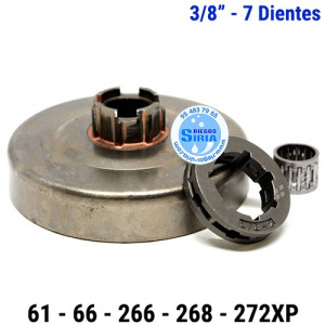 Piñón Cadena 3/8" 7 Dientes Corona Recambiable Compatible 61 66 266 268 272XP 120178