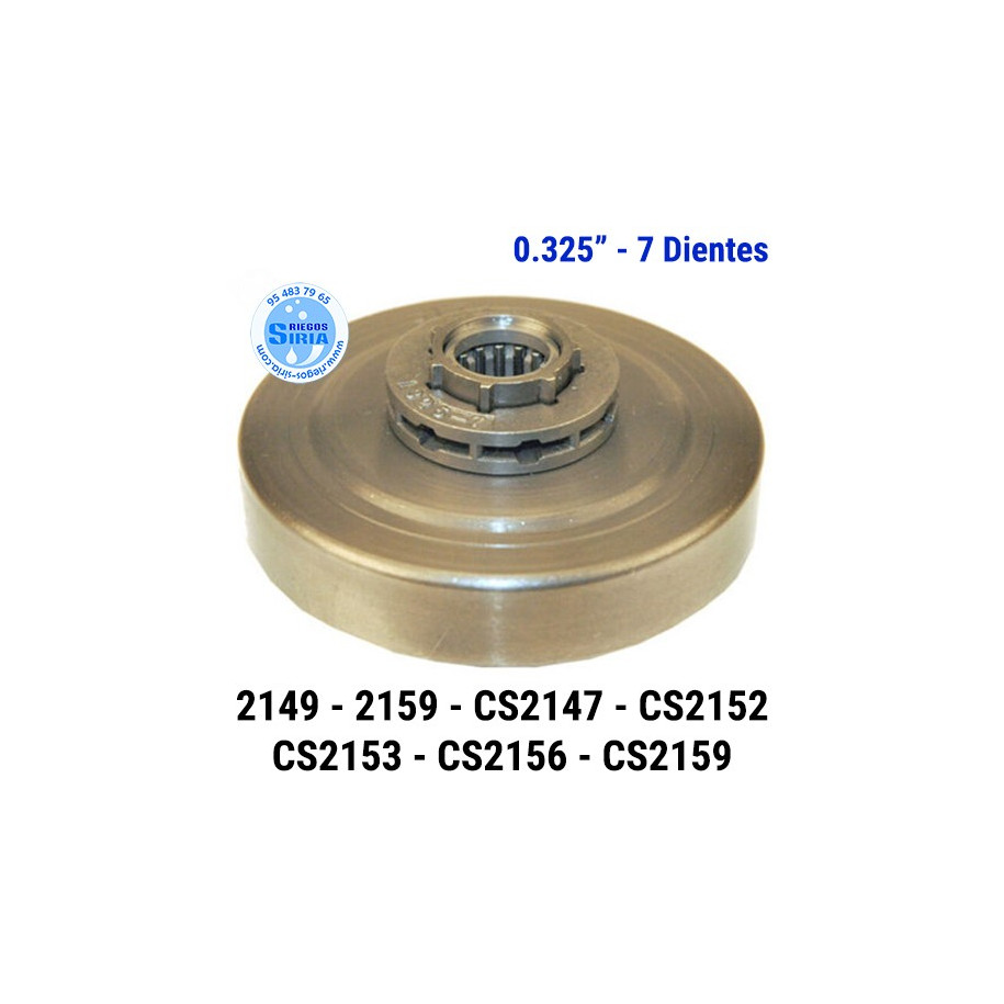 Piñón Cadena 0.325" 7 Dientes Corona Recambiable Compatible 2149 2159 CS2147 CS2152 CS2153 CS2156 CS2159 120213