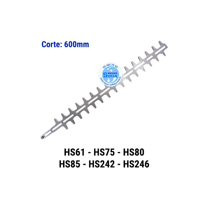 Cuchilla cortasetos compatible HS61 HS75 HS80 HS85 HS242 HS246 600mm 140014