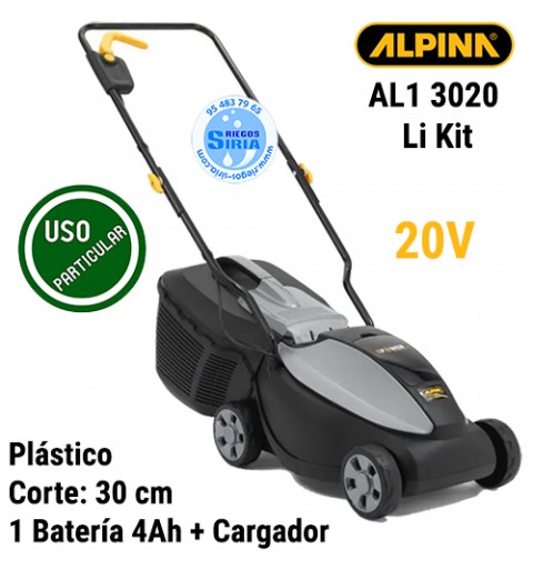 Cortacésped Alpina 20V 30cm 1Bat 4,0Ah AL1 3020 Li Kit 291302064/A21