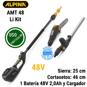 Herramienta Multifunción Alpina 48V 1Bat 2Ah AMT48 Li Kit 278722104/A21