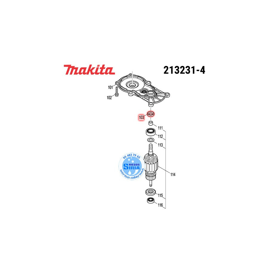 Junta de Aceite 15 Original Makita 213231-4 213231-4