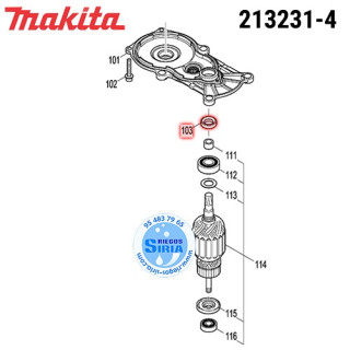 Junta de Aceite 15 Original Makita 213231-4 213231-4