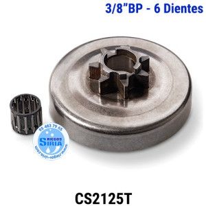 Piñón Cadena 3/8"BP 6 Dientes Corona Fija Compatible CS2125T 120809