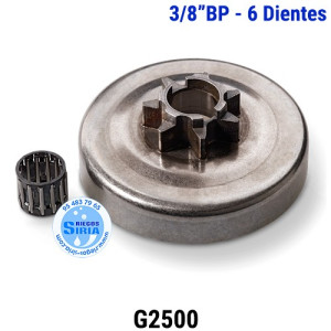 Piñón Cadena 3/8"BP 6 Dientes Corona Fija Compatible G2500 120809