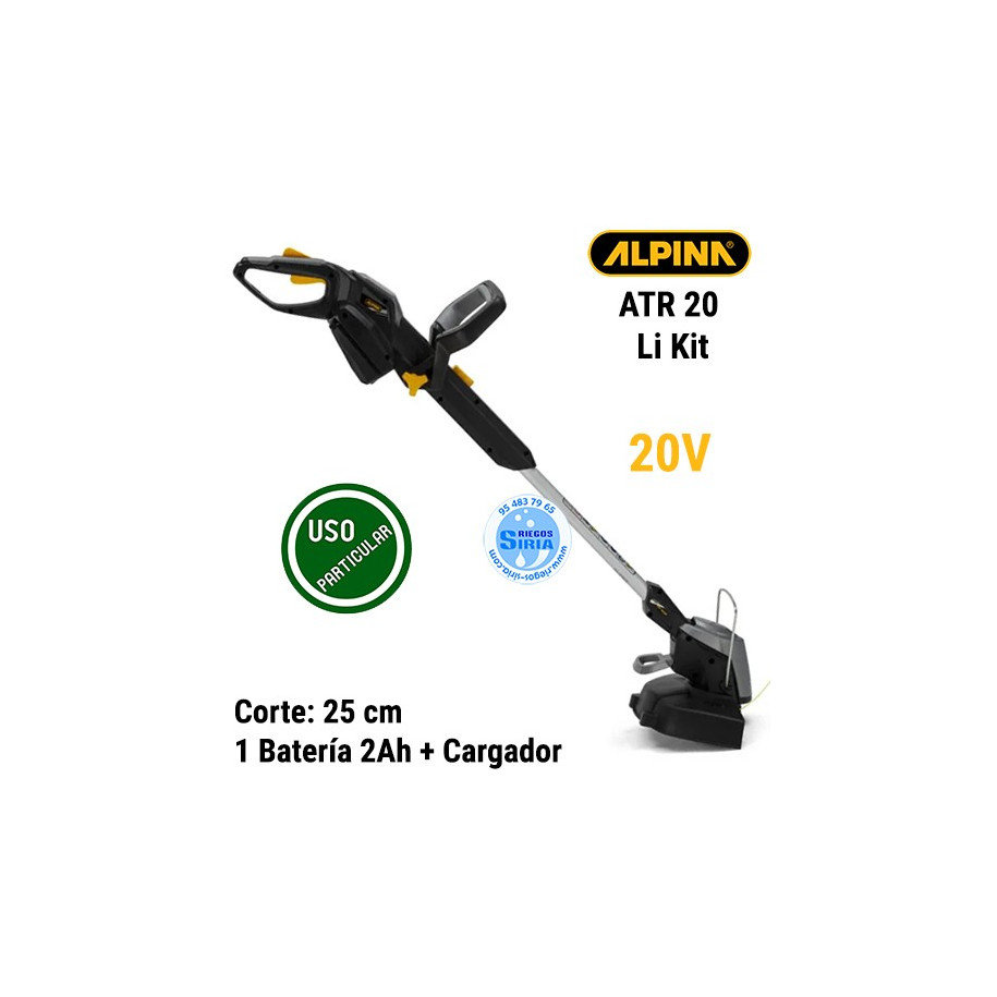 Cortabordes Alpina 20V 25cm 1Bat 2,0Ah ATR 20 Li Kit 271102104/A21