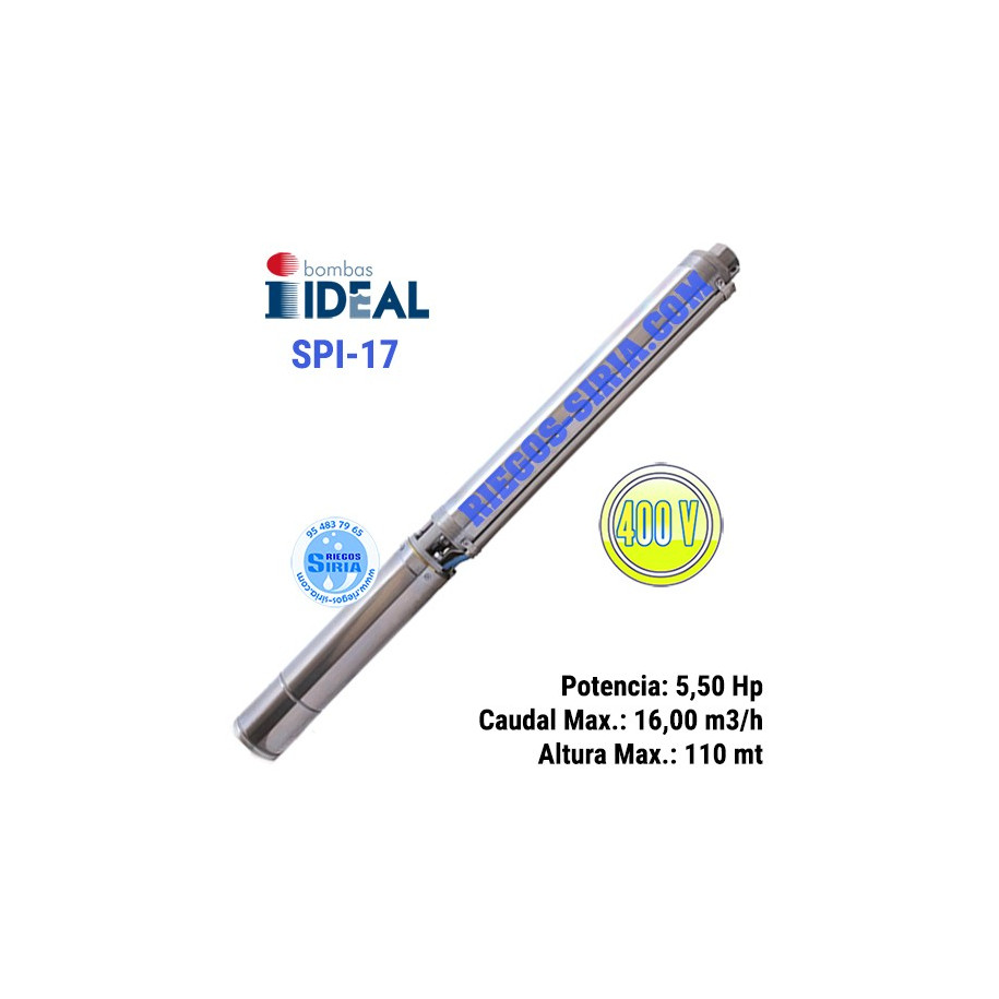 Bomba Sumergible Cuerpo Ideal SPI17 Con Motor Baño Aceite 5,50CV SPI17