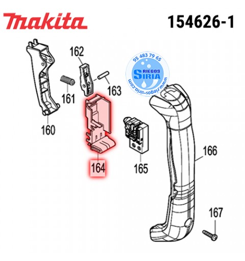 Soporte Interruptor Original Makita 154626-1 154626-1