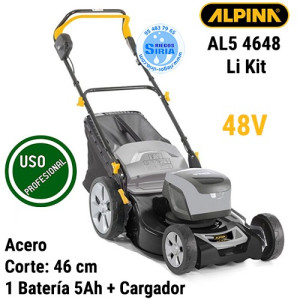 Cortacésped Alpina 48V 46cm 1Bat 5,0Ah AL5 4648 Li Kit 2L0485004/A21