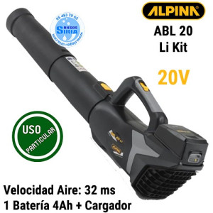 Soplador Alpina 20V 32m/s 1Bat 4,0Ah ABL 20 Li Kit 271504104/A21