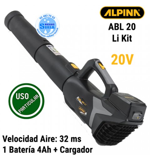 Soplador Alpina 20V 32m/s 1Bat 4,0Ah ABL 20 Li Kit 271504104/A21