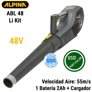 Soplador Alpina 48V 55m/s 1Bat 2,0Ah ABL 48 Li Kit 278502104/A21