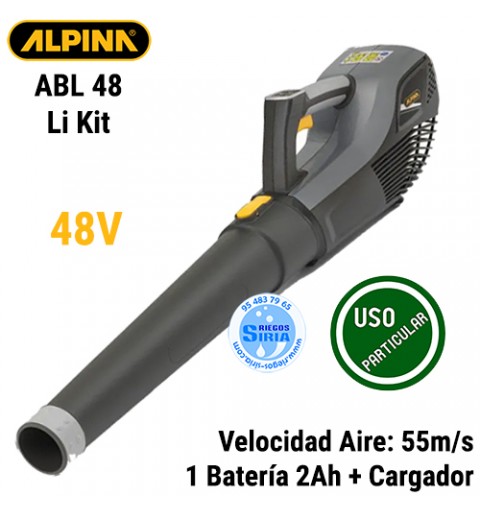 Soplador Alpina 48V 55m/s 1Bat 2,0Ah ABL 48 Li Kit 278502104/A21