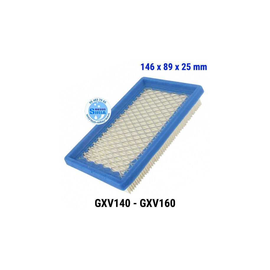 Filtro Aire compatible GXV140 GXV160 146x89x25mm 000083