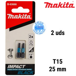 Punta Atornillar Impact Black T15 25mm B-63666