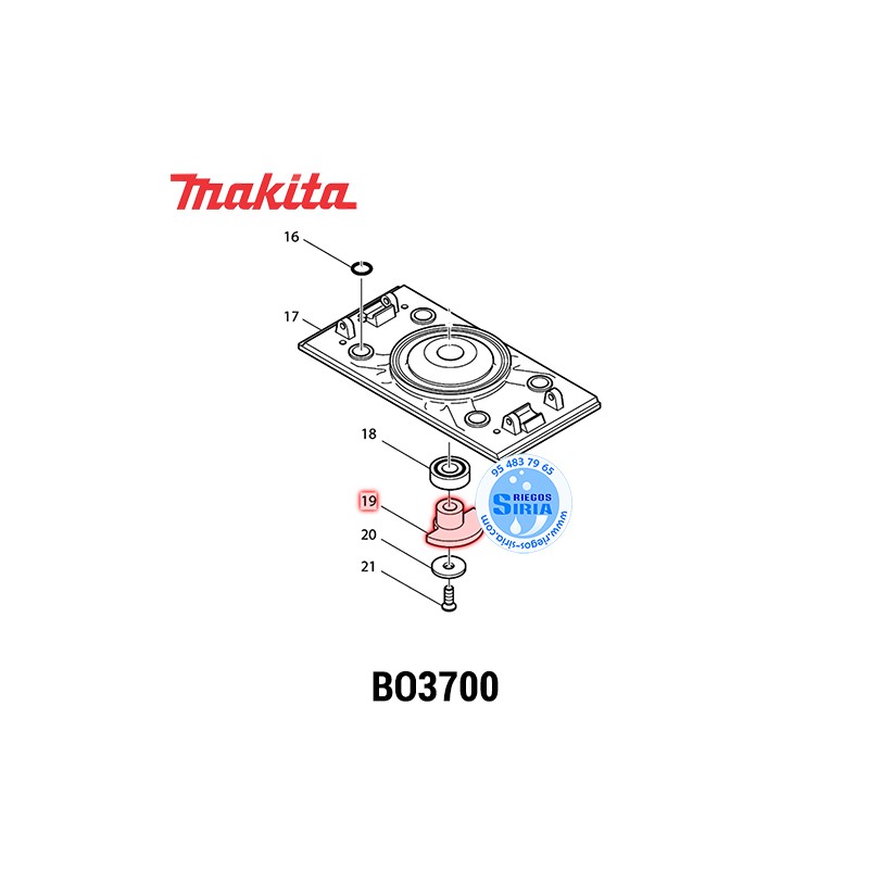 Compensador Original Makita BO3700 317284-6