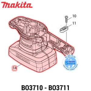 Carcasa Motor Original Makita BO3711 451270-8