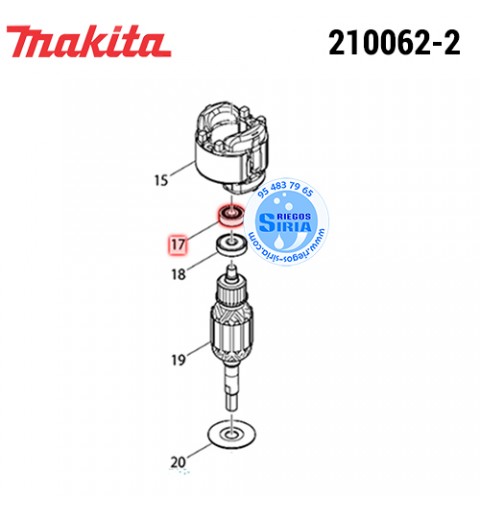 Rodamiento 607ZZ Original Makita 210062-2 210062-2