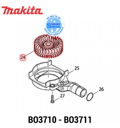 Ventilador Original Makita BO3711 240117-9