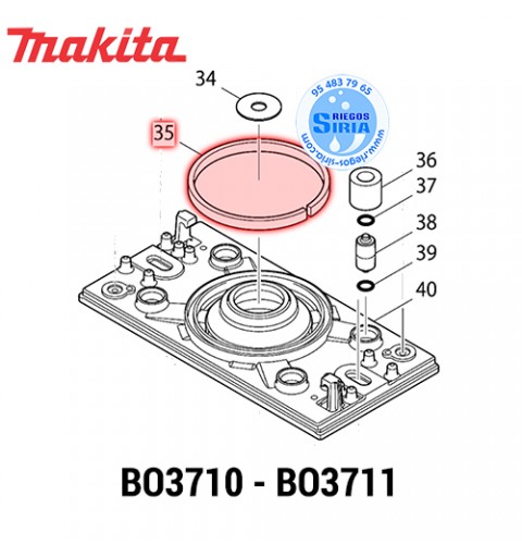 Espuma 6x230x3 Original Makita BO3711 423389-3