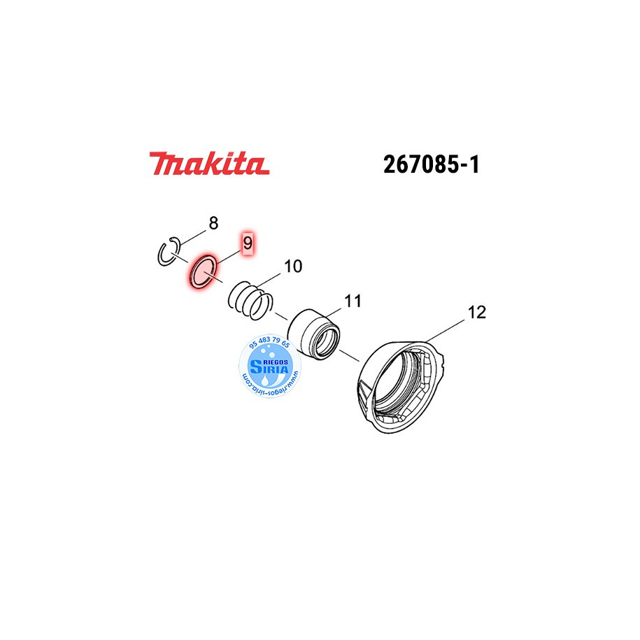 Arandela Plana 12 Original Makita 267085-1 267085-1