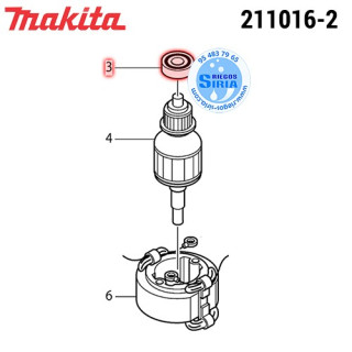 Rodamiento 626LLB Original Makita 211016-2 211016-2